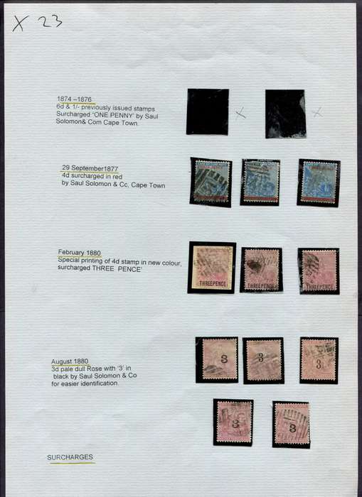 Cape of Good Hope - 11 Stamps Mounted(Hinged) on Album Page