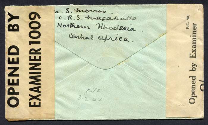 Northern Rhodesia - Censored Cover