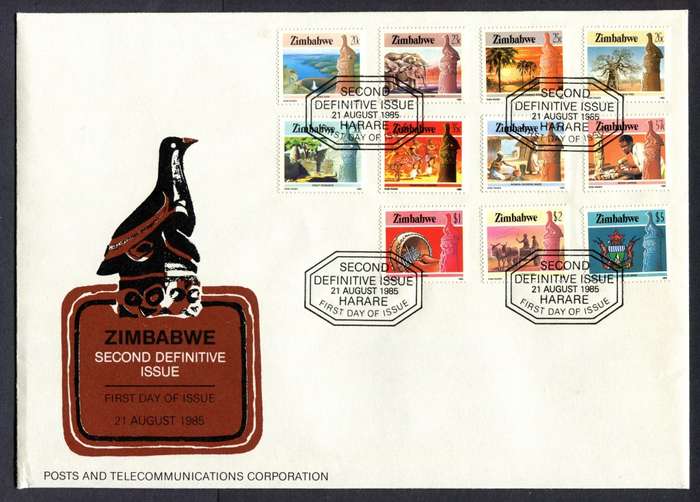 Zimbabwe - Set of 2 FDC's - 1985