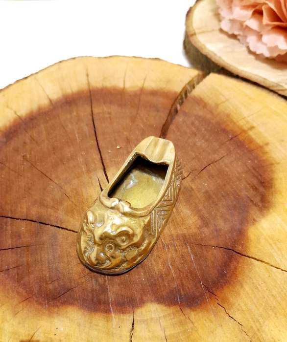 Small Brass Shoe-Shaped Ladies Ashtray