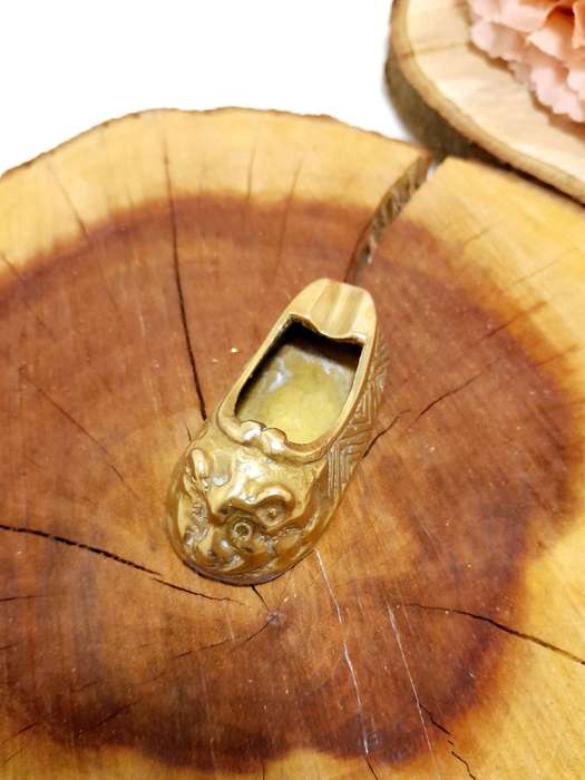 Small Brass Shoe-Shaped Ladies Ashtray