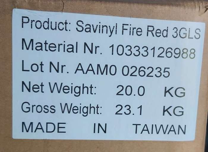 16kg Savinyl Fire Red 3GLS Solvent-dye (Solvent Red 124)