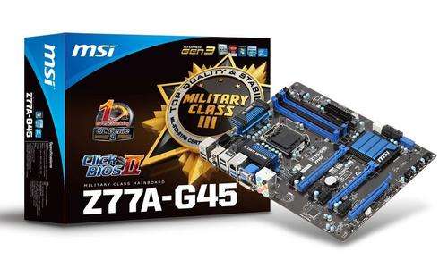 MSI Intel Z77A Motherboard + Intel Core i5 CPU 3.4Ghz + 8GB RAM BUNDLE