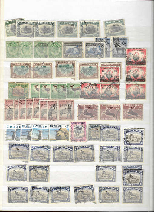 LIGHTHOUSE 8pg Stock book second hand Filled with Postmarks Union&RSA few pre-union -Great Condition