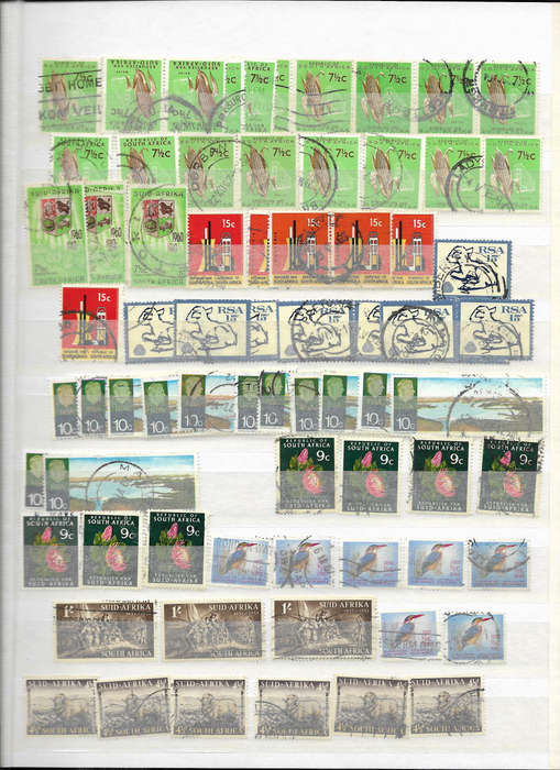 LIGHTHOUSE 8pg Stock book second hand Filled with Postmarks Union&RSA few pre-union -Great Condition