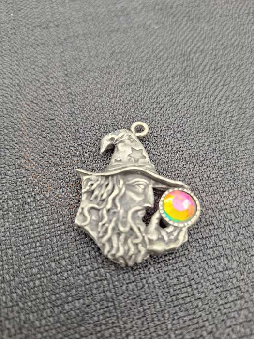 Collection of Pewter Myth and Magic Dragon and Wizards Figurines with Large Mystical Orb