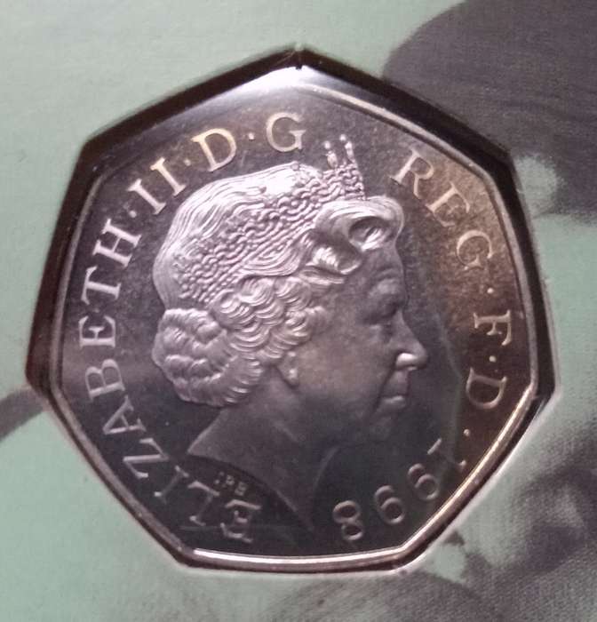 LIMITED EDITION 1998 BRILLIANT UNCIRCULATED BU FIFTY 50 PENCE NHS PACK