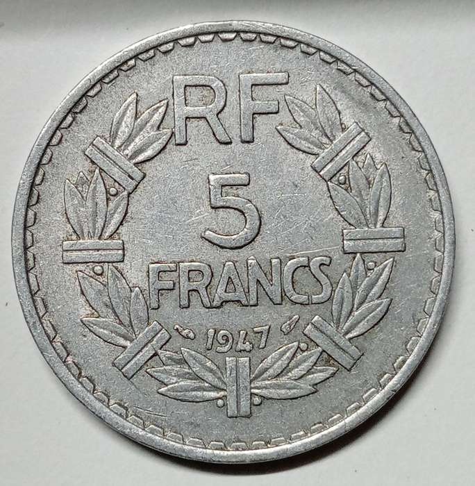 1947 FRANCE 5 FRANCS (ALUMINIUM)
