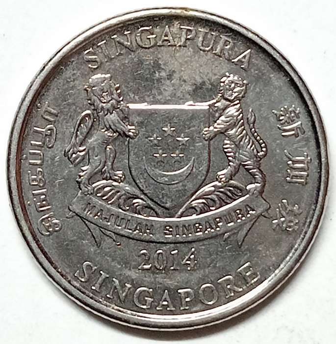 GREAT 2014 SINGAPORE 20 CENT - AU