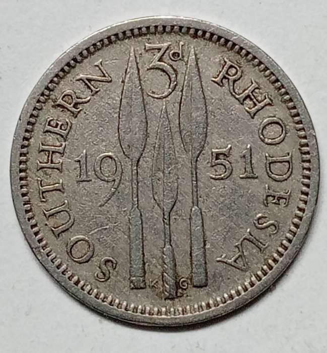 Southern Rhodesia 3 Pence 1951