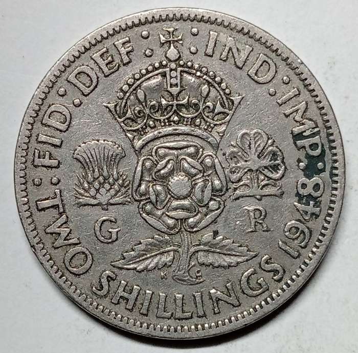 GREAT 1948 GREAT BRITAIN 2 SHILLINGS