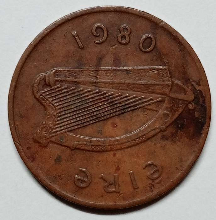 1980 Ireland - 2 pence - Great details