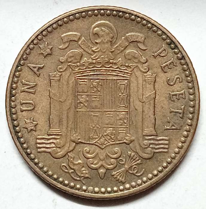 spain 1 pesetas 1947 - GREAT DETAILS