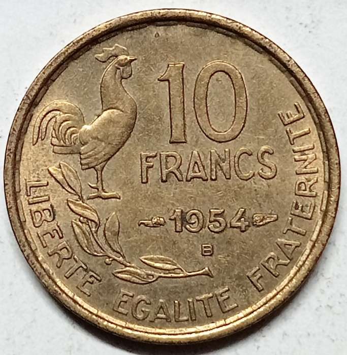 BRILLIANT 1954 France 10 FRANCS - AU