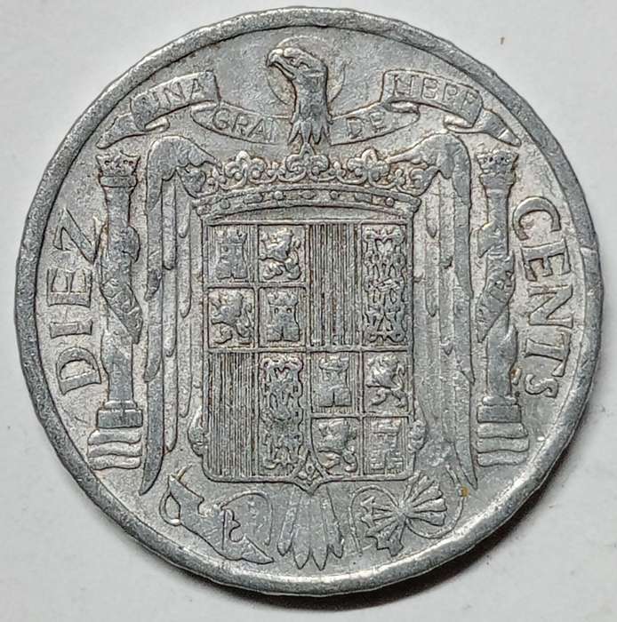 1941 Spain 10 Centimos