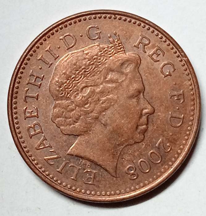 2008 GREAT BRITAIN  1 PENNY / NEW PENCE (with small errors extra metal)