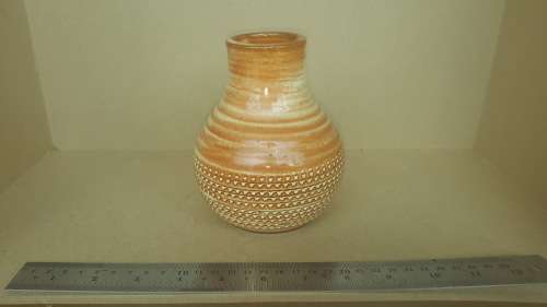 Vintage - Small Glazed Pottery Stoneware Vase