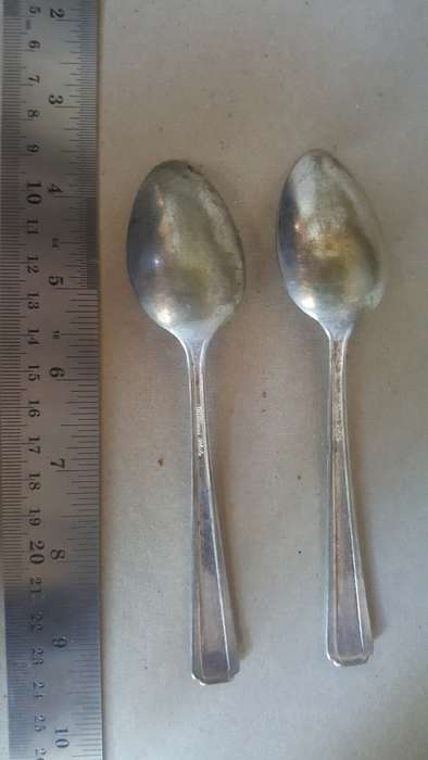 Vintage - Silver Plated - Pair Of Spoons