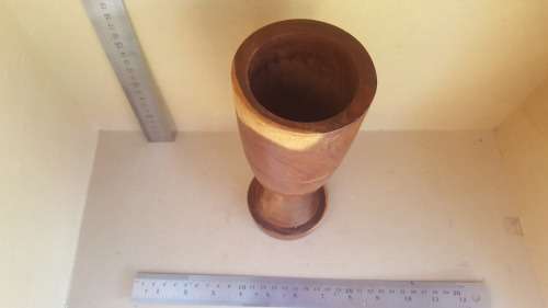 Vintage! Large Wooden Goblet - Ebony And Ivory