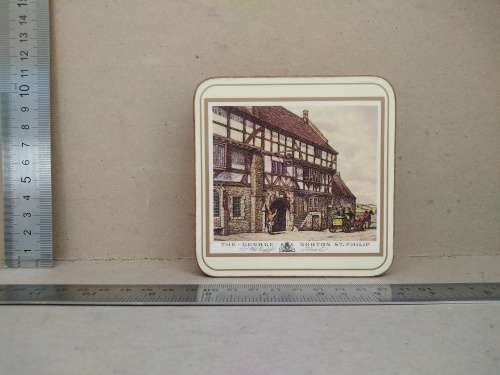 Vintage! Pimpernel Set Of Six Old English Inns Cork Coasters