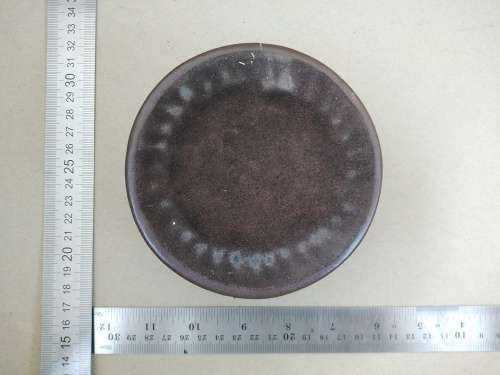 Vintage! Hand Stitched Leather - Round Trinket / Jewellery Box