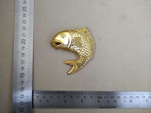 Feng Shui - Gold Plastic Carp Fish Hanging Pendant Only