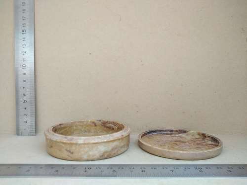 Vintage! Marble Trinket Box With Mother Of Pearl Inlay