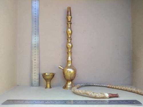 Vintage! Brass - Solid Brass Hookah / Shisha Pipe