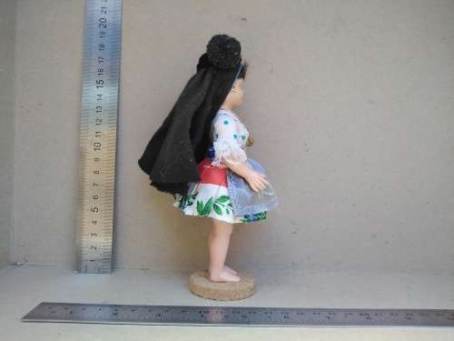Vintage! Nazare Portugal - Dressed Pimar Small Costume Doll - Traditional 7 Petticoat
