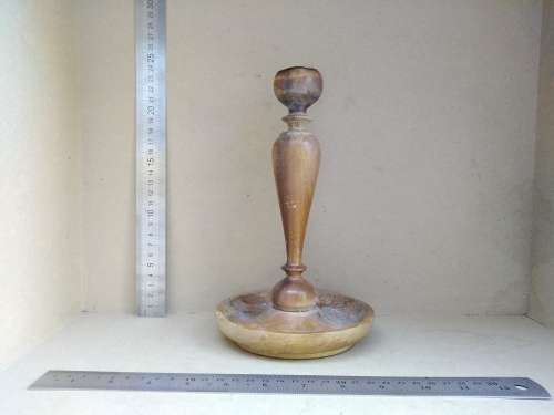 Vintage! Turned Wood Candle Stick Holder