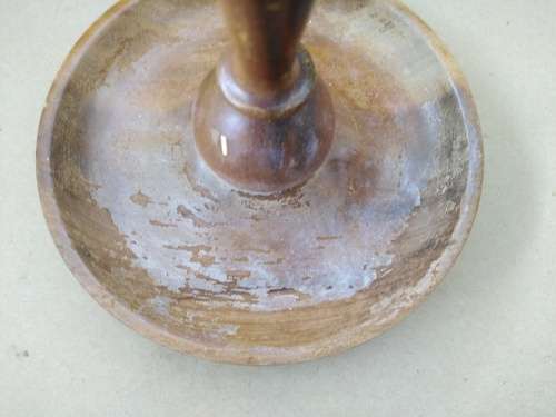 Vintage! Turned Wood Candle Stick Holder