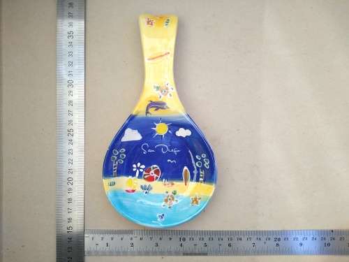Vintage! San Diego - Hand Painted - Beach Scene - Spoonrest