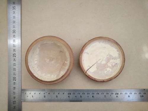 Vintage! Hand Carved - Round Floral - Trinket Box With Lid