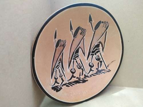 Africana! Zanzibar - Soapstone - Handmade - Tribal Warrior - Trinket Dish / Bowl
