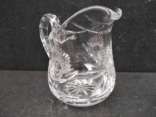 Vintage! Small - Cut Glass - Milk Jug (Cracked)
