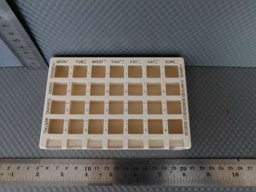 Vintage! Easy Dose Weekly (7-Day) Pill Organizer, Vitamin And Medicine Box
