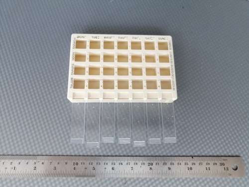 Vintage! Easy Dose Weekly (7-Day) Pill Organizer, Vitamin And Medicine Box