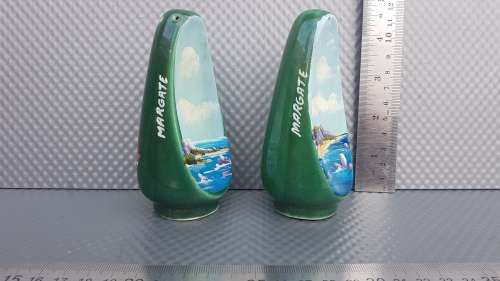 Margate - Hand Painted Seascapes - Ceramic - Salt And Pepper Shakers