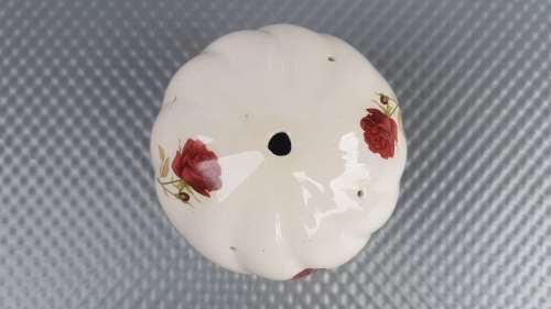 Vintage! - Ceramic - Round Floral - Pomander Potpourri Ornament - Rose