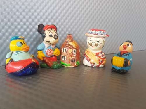 Vintage! Miniature Wooden Cartoon Characters.