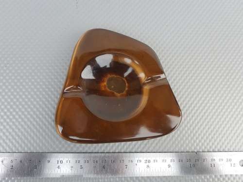 Vintage! Tiger`s Eye Stone Ashtray.