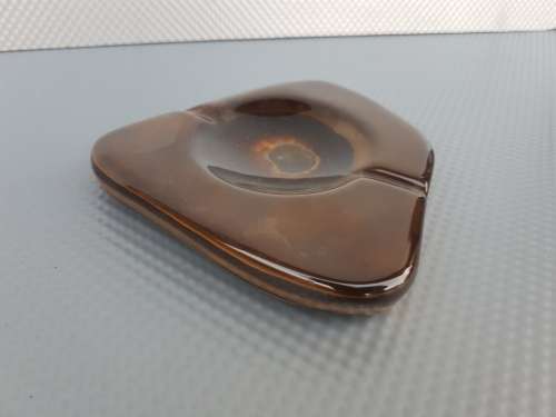 Vintage! Tiger`s Eye Stone Ashtray.