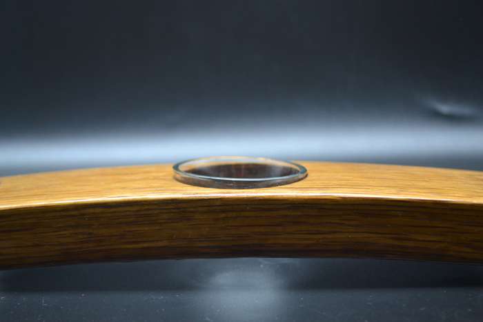 Vintage! 3 Division Tea Light Wood & Glass Candle Holder.