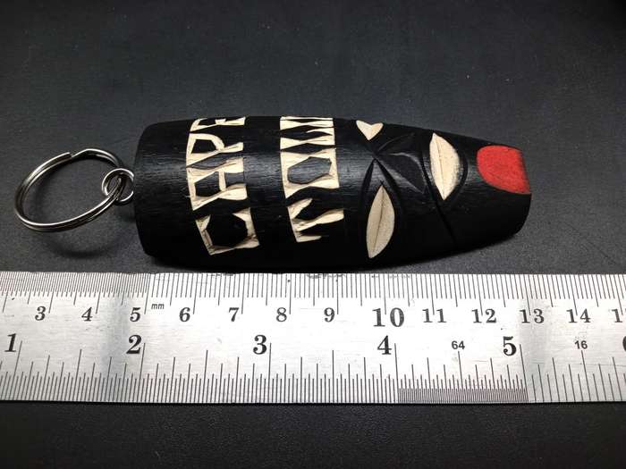 Africa Tribal Souvenir Keyring - Cape Town Wood Sculpted Mask Keychain (5 AVAILABLE - BID PER ITEM)
