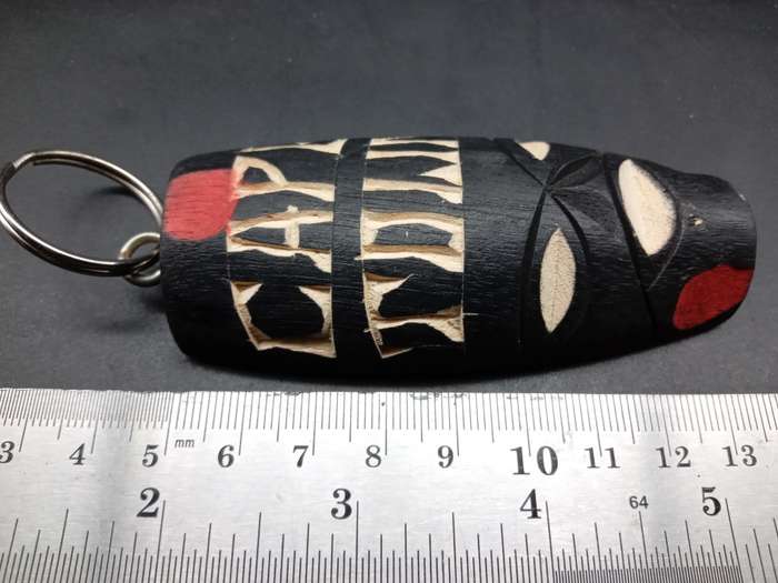 Africa Tribal Souvenir Keyring - Cape Town Wood Sculpted Mask Keychain (5 AVAILABLE - BID PER ITEM)