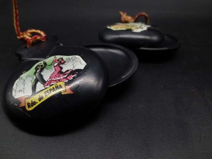 Vintage! Pair Of Spanish Castanet Souvenirs
