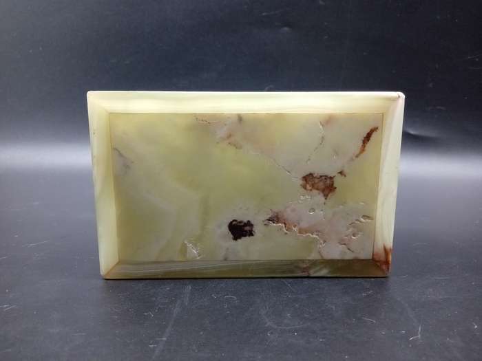 Vintage! Italian - Rectangular Alabaster Marble Jewelry Box.