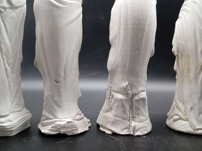 Vintage! Selection Of Unpainted Ceramic Figurines