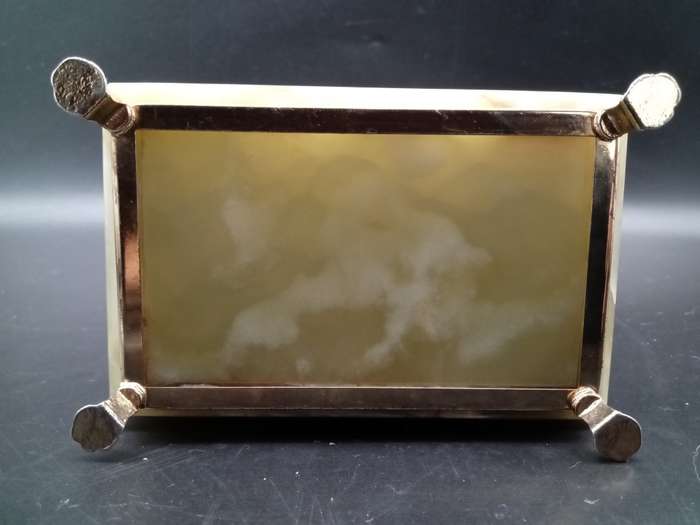Vintage! Alabaster Marble Trinket Box With Lid.