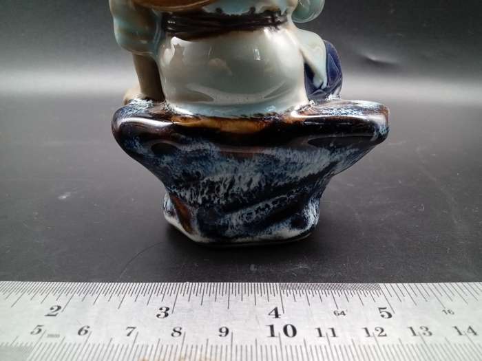 Vintage! Shiwan Chinese Mudman Figurine Fisherman.